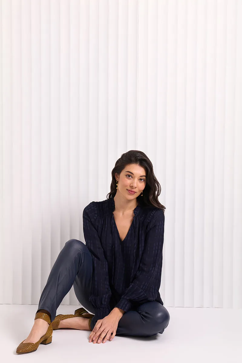 KNOTTING HILL BLOUSE - MIDNIGHT