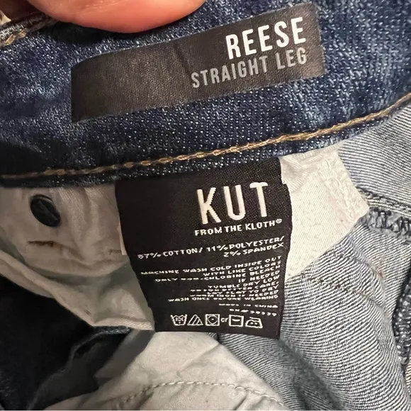 KUT from the Kloth Reese Med Wash Straight Leg Women’s Size 4L 5 Pocket Jeans