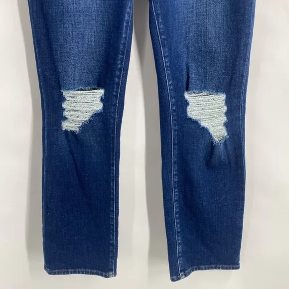 L’Agence Shane Distressed Slouchy Straight Jeans High Rise Medium Wash Size 26