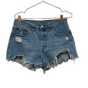 Levi’s 501 distressed denim shorts. size 28
