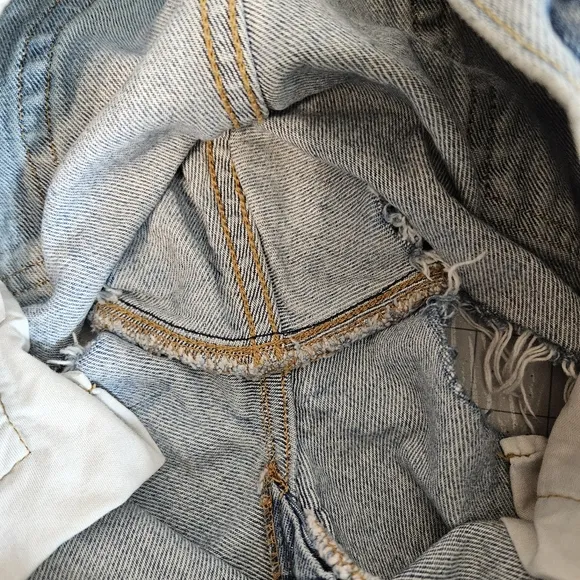 Levi's 501 Jean Shorts Womens Sz 28 Button Fly Distressed Denim Cutoffs