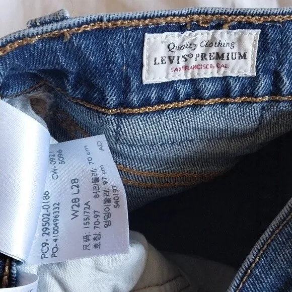 Levi's 501 Premium Jeans Big E 28X27