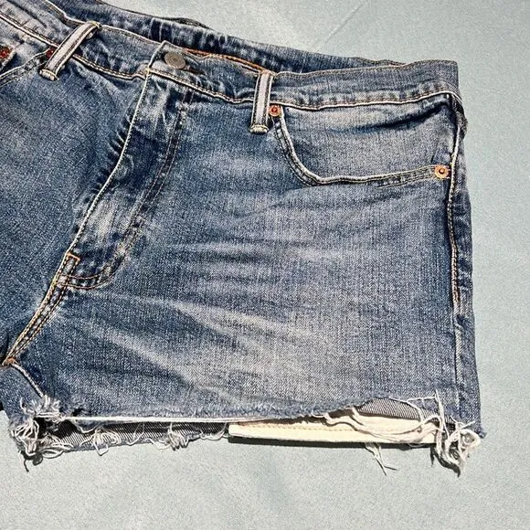 Levi's 511 Distressed Denim Cutoff Jean Shorts Size 10