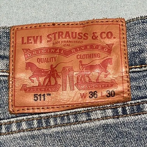 Levi's 511 Distressed Denim Cutoff Jean Shorts Size 10