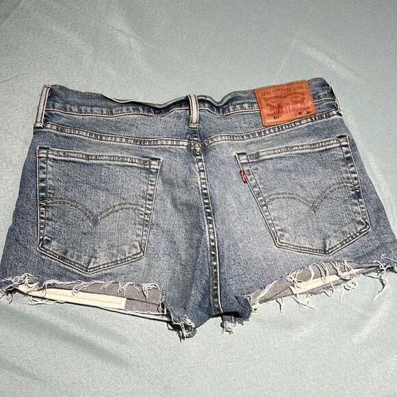 Levi's 511 Distressed Denim Cutoff Jean Shorts Size 10