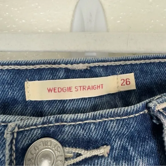 Levi's Premium Wedgie Fit Straight Utility Women's Jeans Cotton Blend Size 26