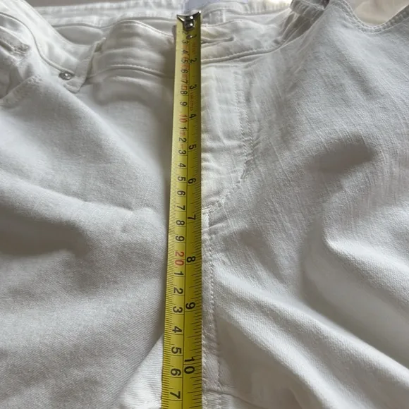 LOFT - women’s cropped curvy straight jean.  Size 14. white denim