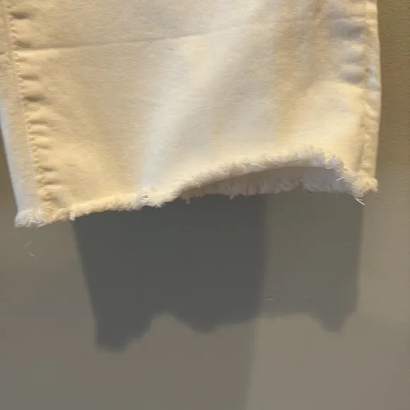 LOFT - women’s cropped curvy straight jean.  Size 14. white denim