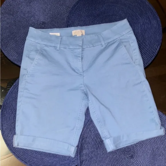 Loft Womens Shorts Size 4P Bermuda Roll Short Stretch Cotton Blend