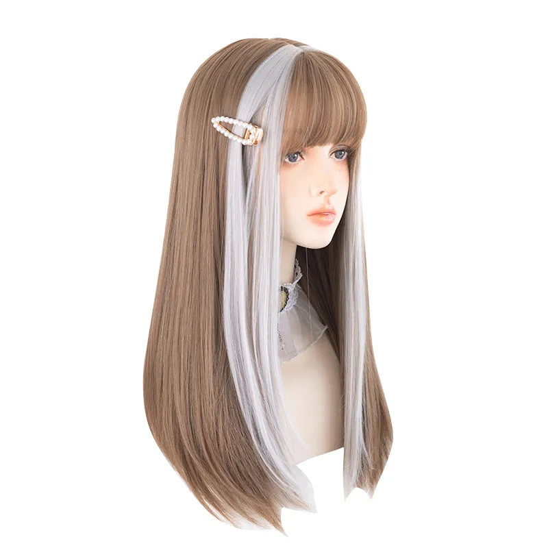 Lolita Ear-dyeing Long Straight Wig UB6152