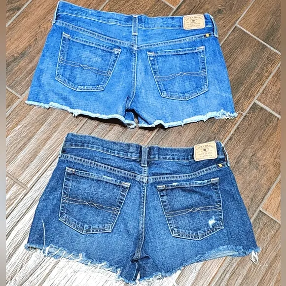 Lucky Brand The Cut Off Women's 4/27 Denim Jean Shorts (2 Pairs)