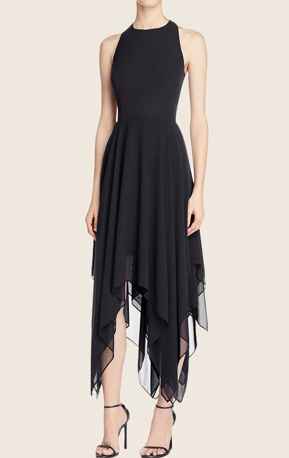 MACloth High Low Chiffon Cocktail Dress Cut Out Formal Party Gown