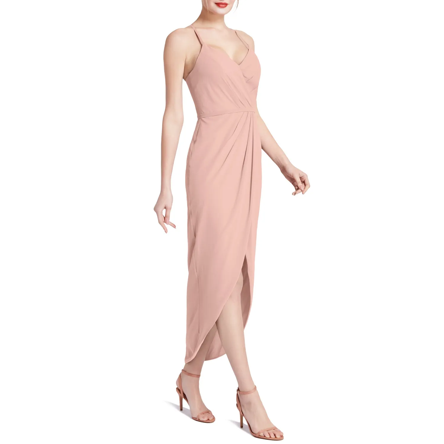 MACloth Women Hi Lo Sweetheart Wrap Causal Party Cocktail Dresses Semi-Formal