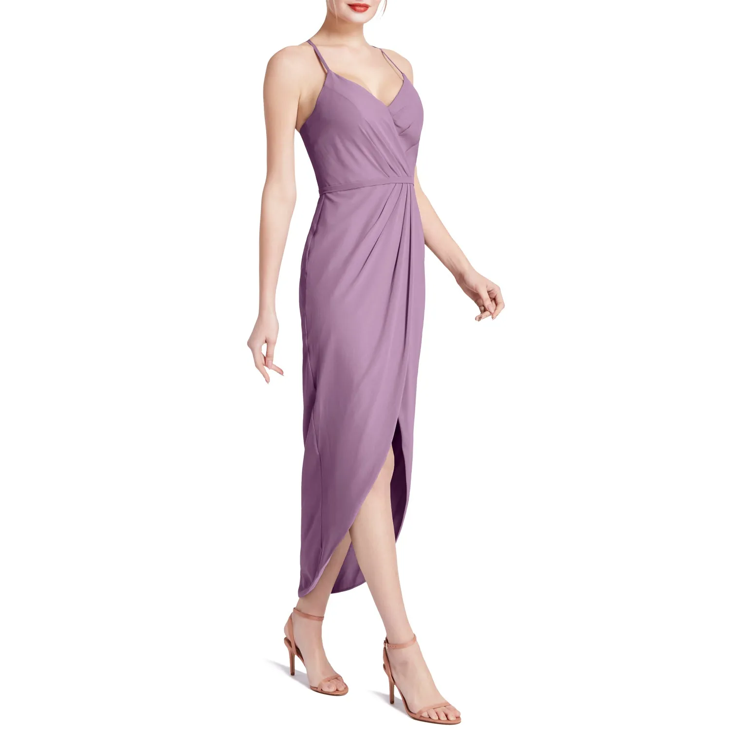 MACloth Women Hi Lo Sweetheart Wrap Causal Party Cocktail Dresses Semi-Formal