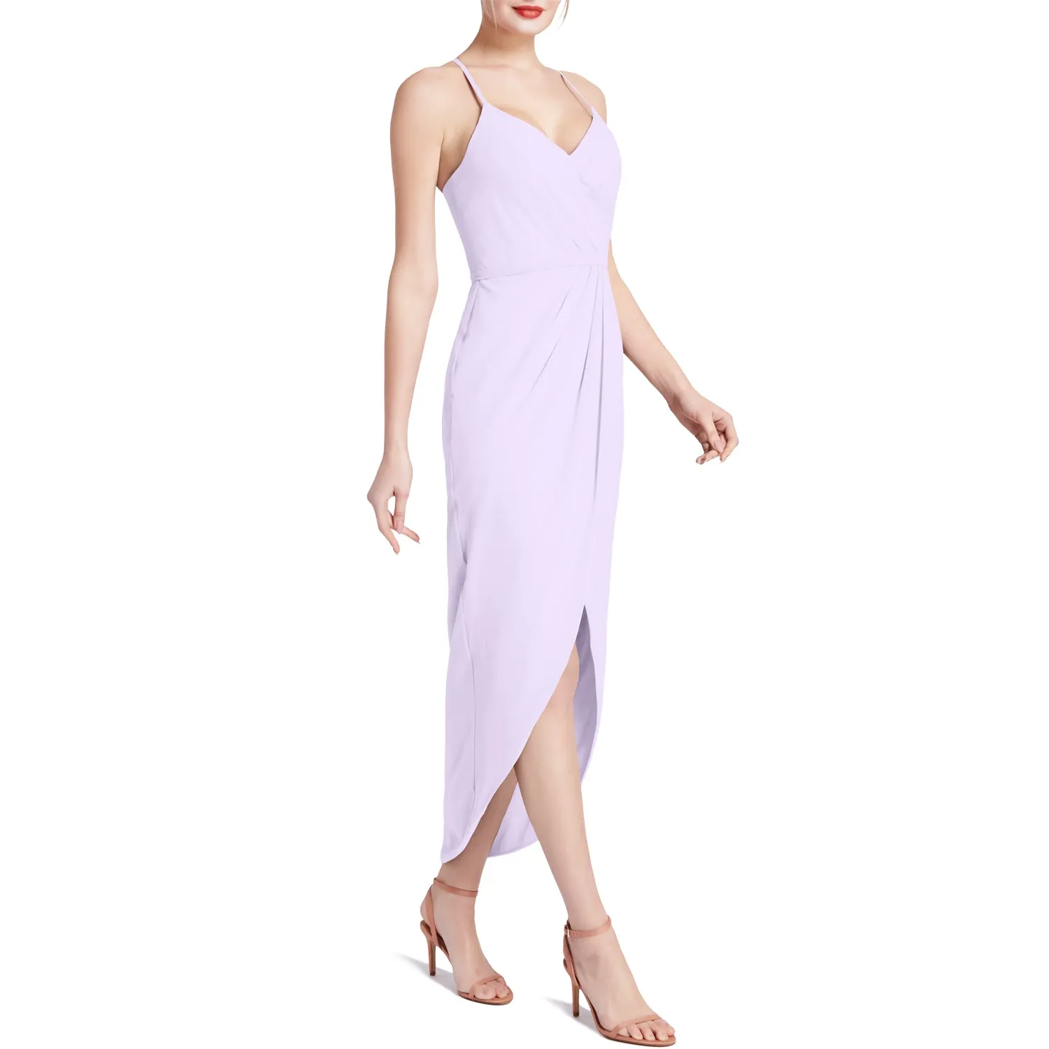 MACloth Women Hi Lo Sweetheart Wrap Causal Party Cocktail Dresses Semi-Formal