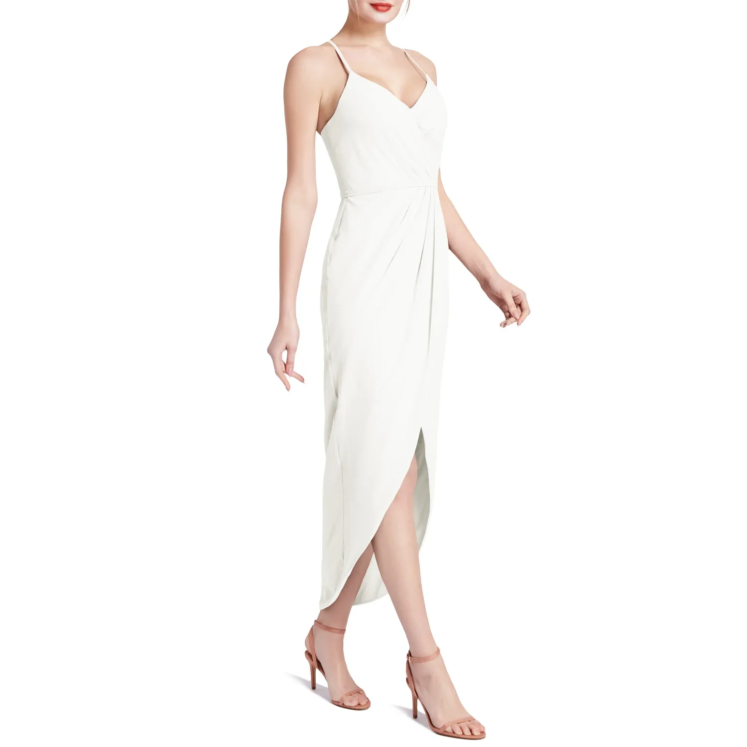 MACloth Women Hi Lo Sweetheart Wrap Causal Party Cocktail Dresses Semi-Formal