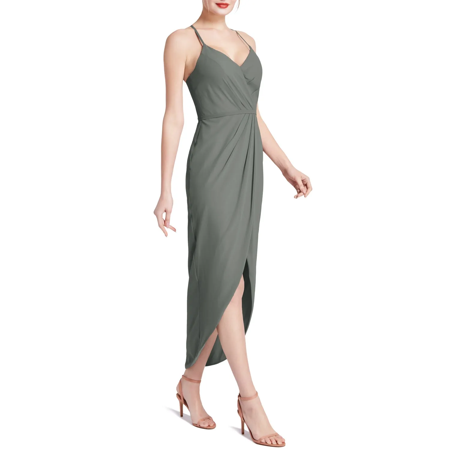 MACloth Women Hi Lo Sweetheart Wrap Causal Party Cocktail Dresses Semi-Formal