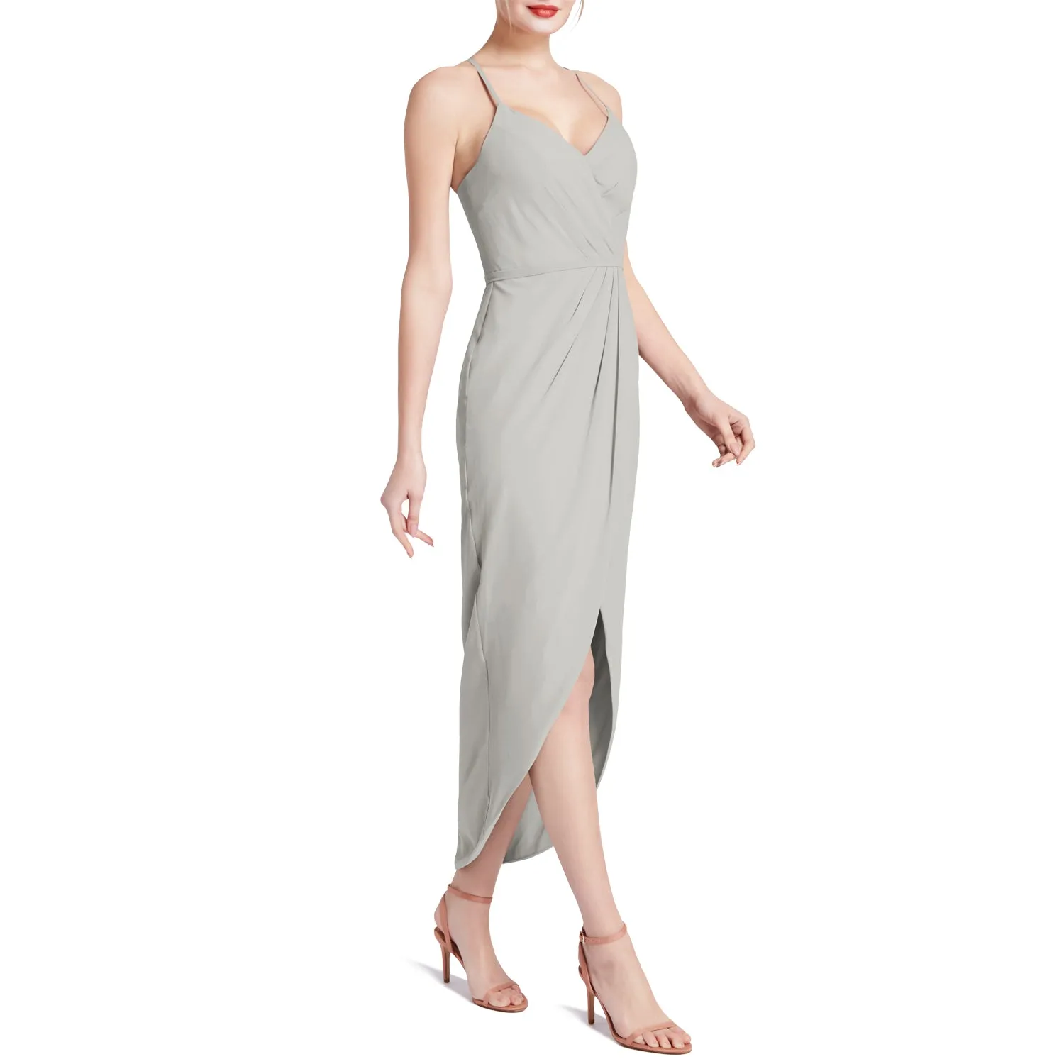 MACloth Women Hi Lo Sweetheart Wrap Causal Party Cocktail Dresses Semi-Formal
