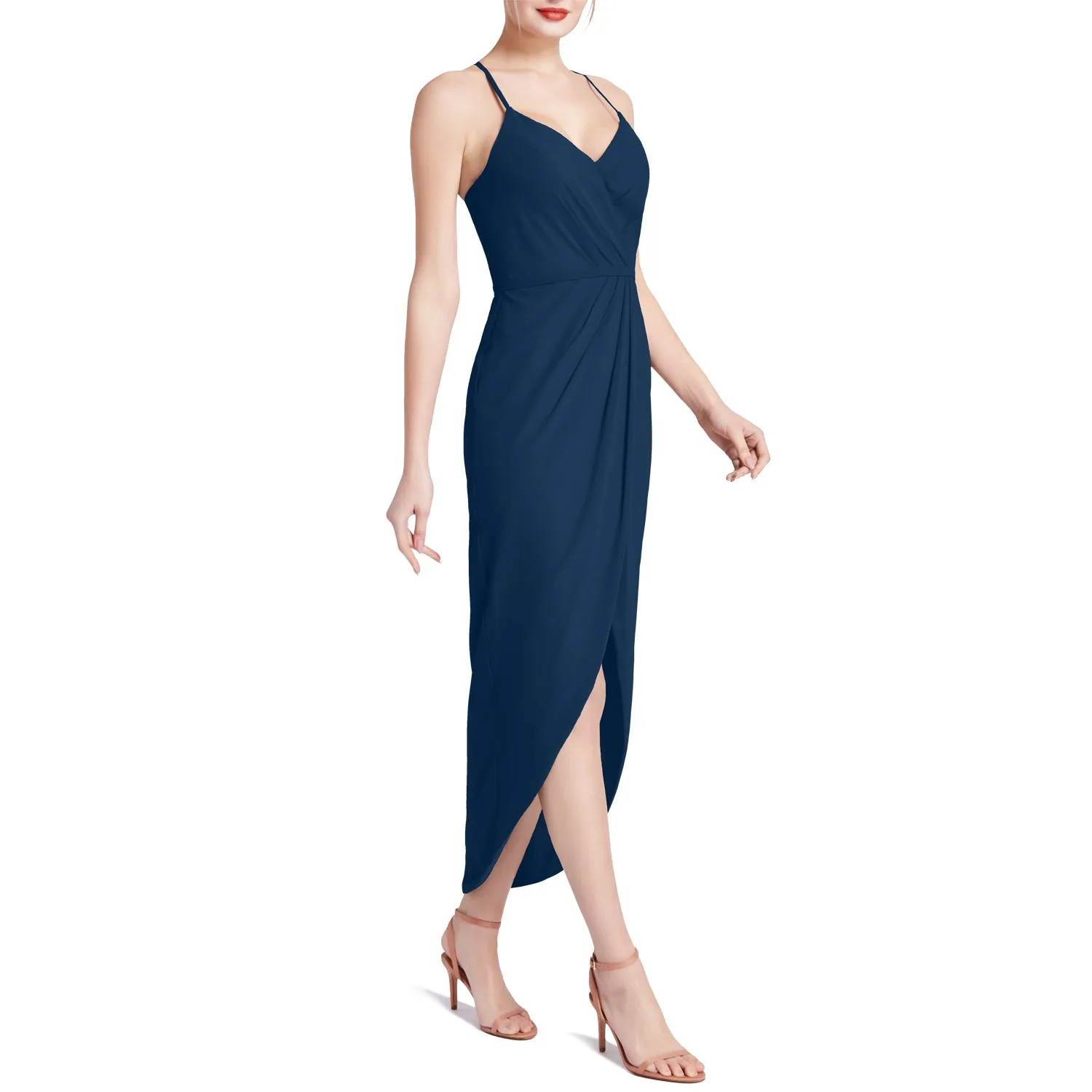 MACloth Women Hi Lo Sweetheart Wrap Causal Party Cocktail Dresses Semi-Formal