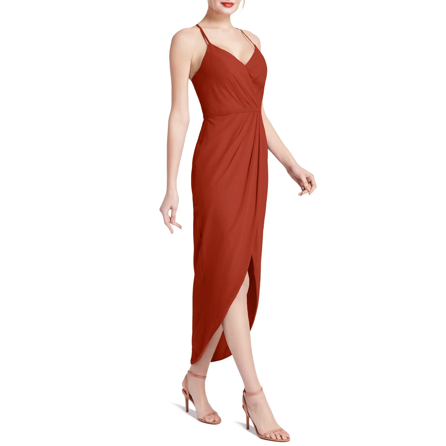 MACloth Women Hi Lo Sweetheart Wrap Causal Party Cocktail Dresses Semi-Formal