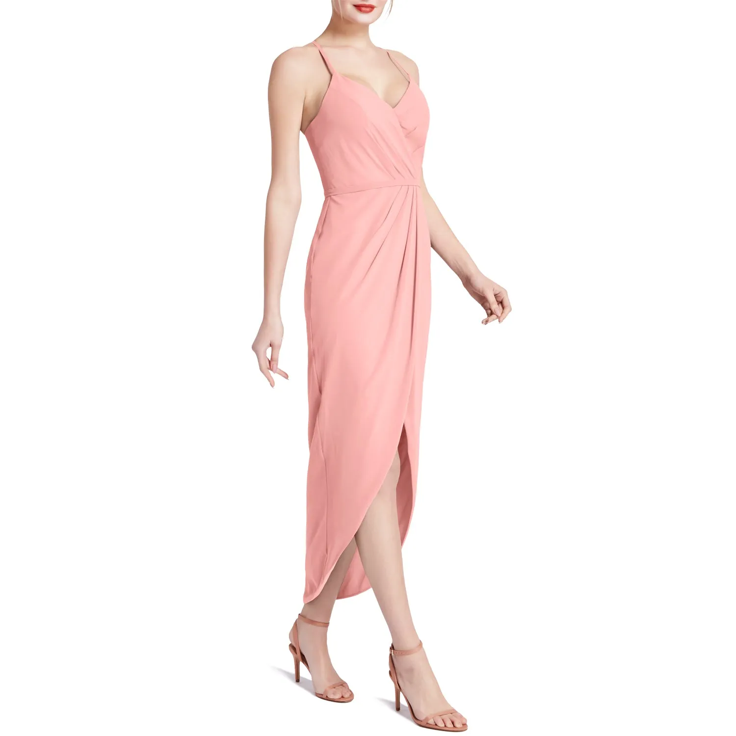 MACloth Women Hi Lo Sweetheart Wrap Causal Party Cocktail Dresses Semi-Formal