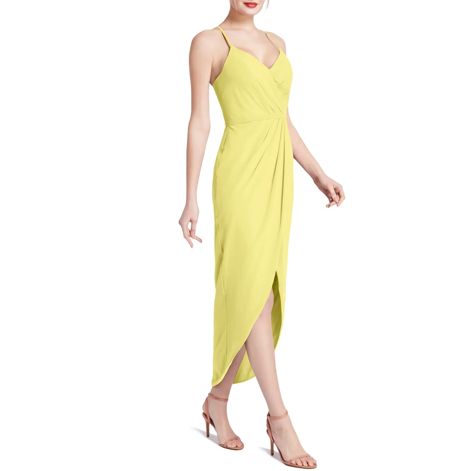 MACloth Women Hi Lo Sweetheart Wrap Causal Party Cocktail Dresses Semi-Formal