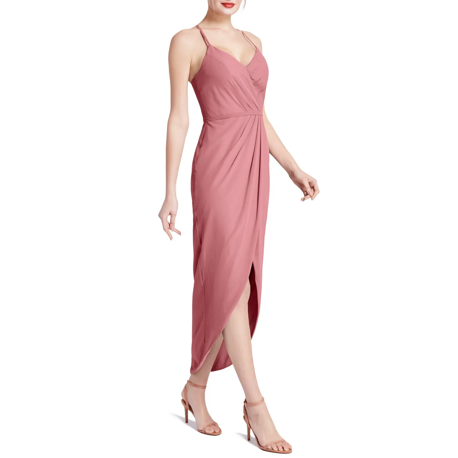 MACloth Women Hi Lo Sweetheart Wrap Causal Party Cocktail Dresses Semi-Formal
