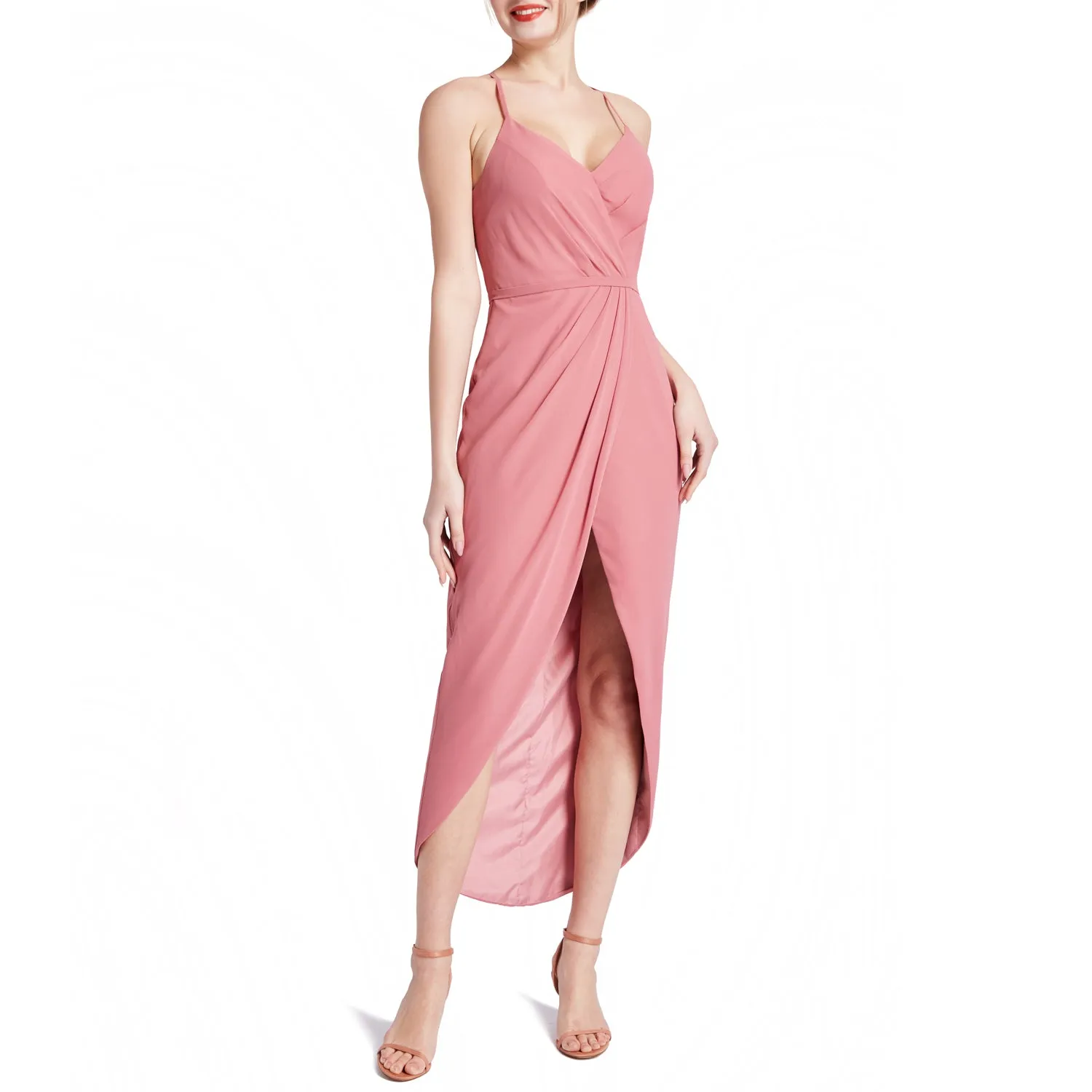 MACloth Women Hi Lo Sweetheart Wrap Causal Party Cocktail Dresses Semi-Formal