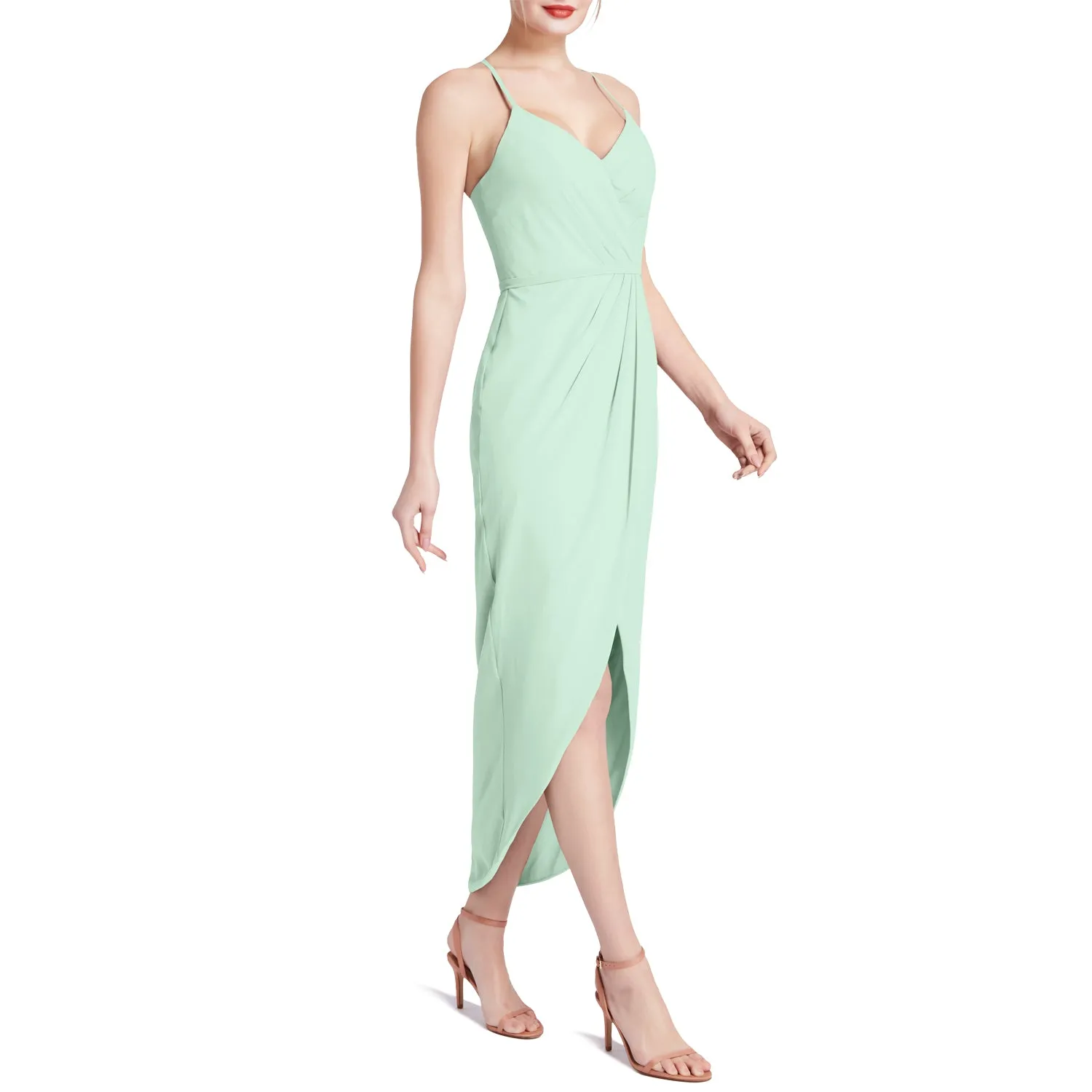 MACloth Women Hi Lo Sweetheart Wrap Causal Party Cocktail Dresses Semi-Formal