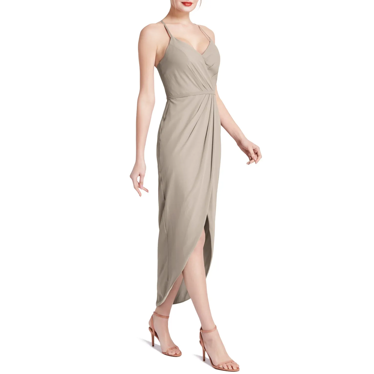 MACloth Women Hi Lo Sweetheart Wrap Causal Party Cocktail Dresses Semi-Formal