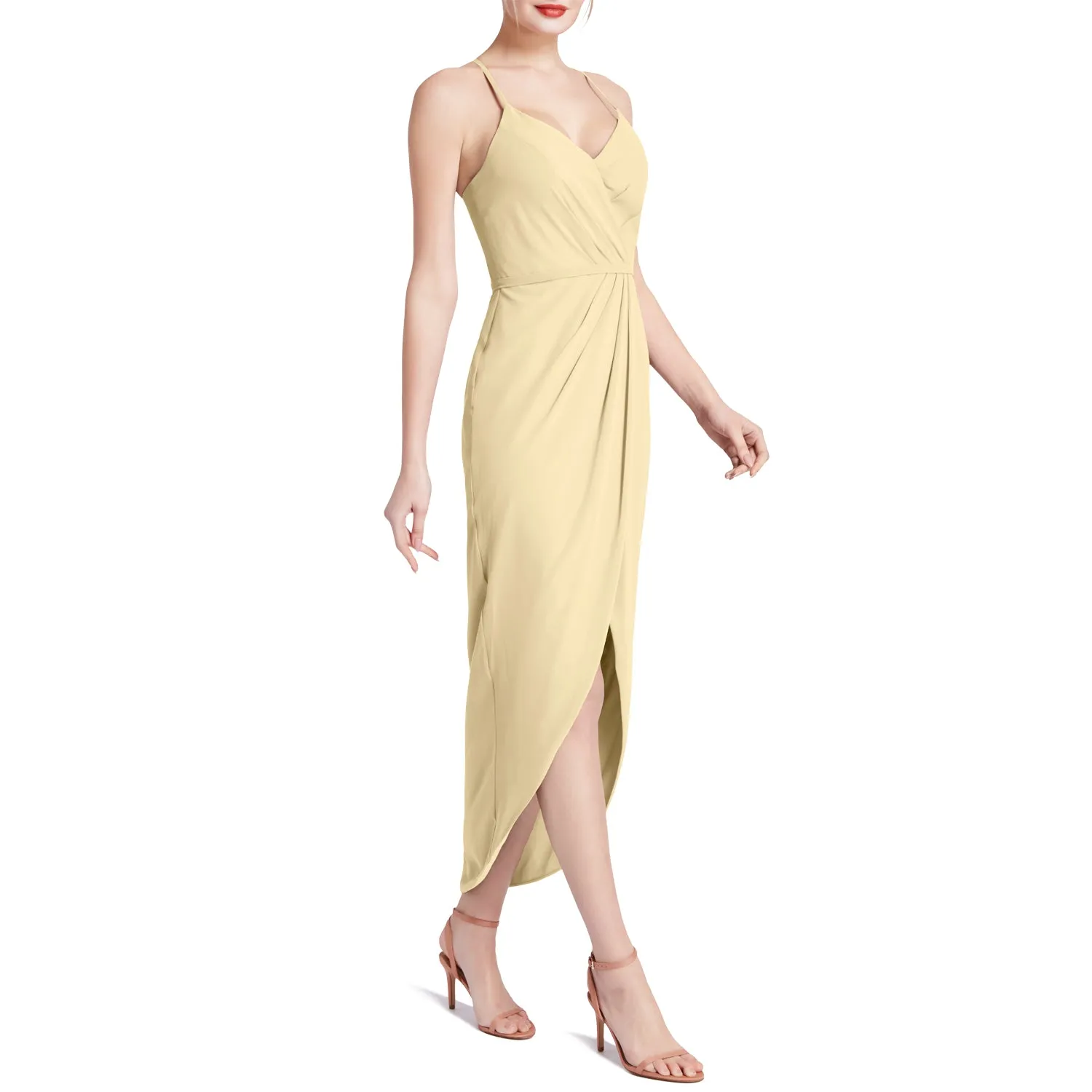 MACloth Women Hi Lo Sweetheart Wrap Causal Party Cocktail Dresses Semi-Formal