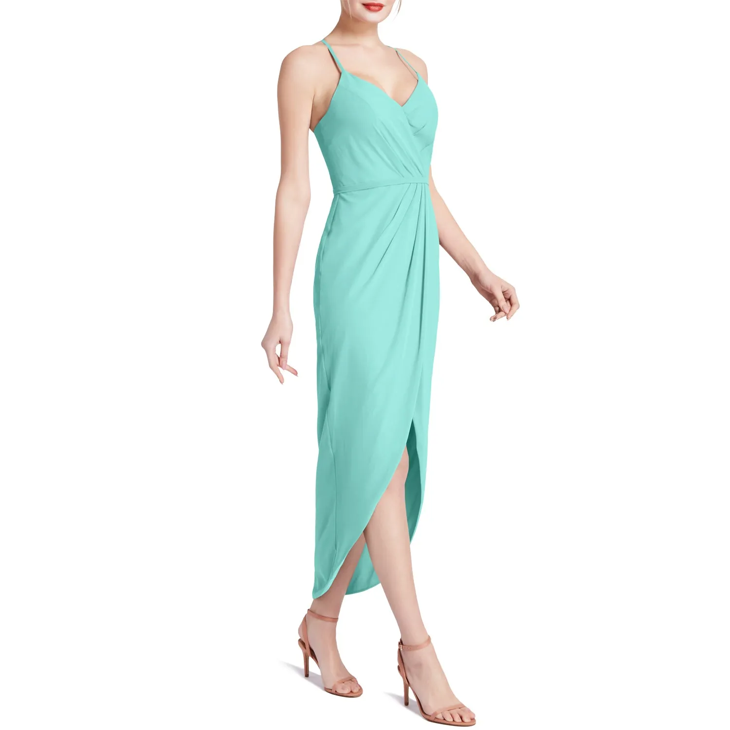 MACloth Women Hi Lo Sweetheart Wrap Causal Party Cocktail Dresses Semi-Formal