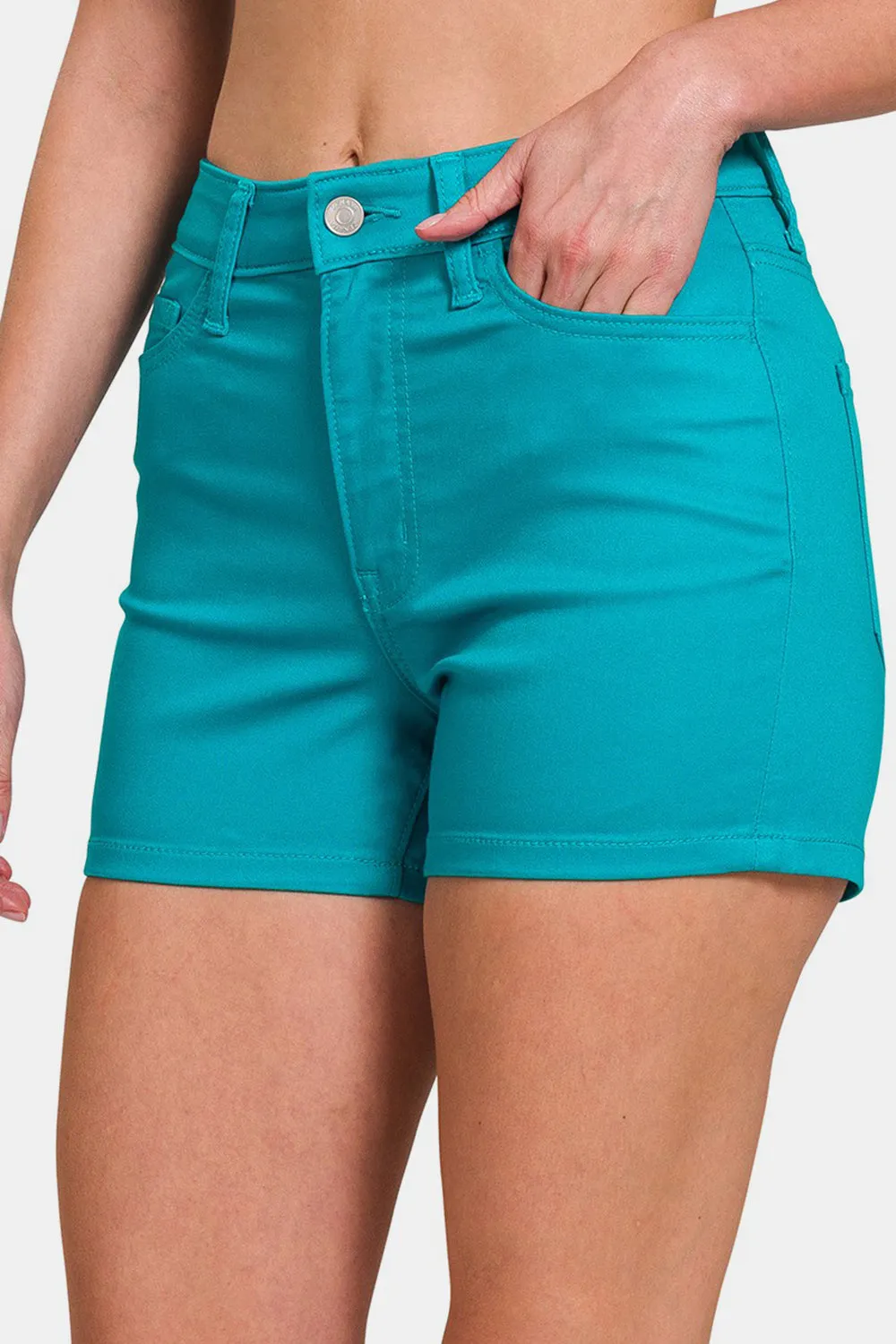 Mandy Zenana High Waist Denim Shorts