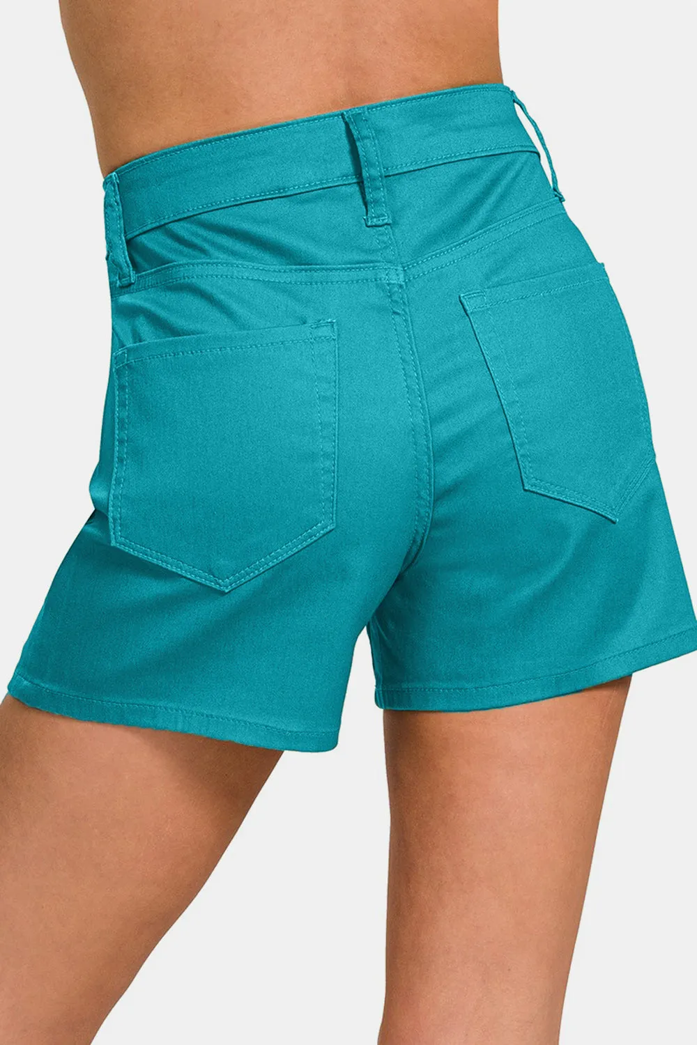 Mandy Zenana High Waist Denim Shorts