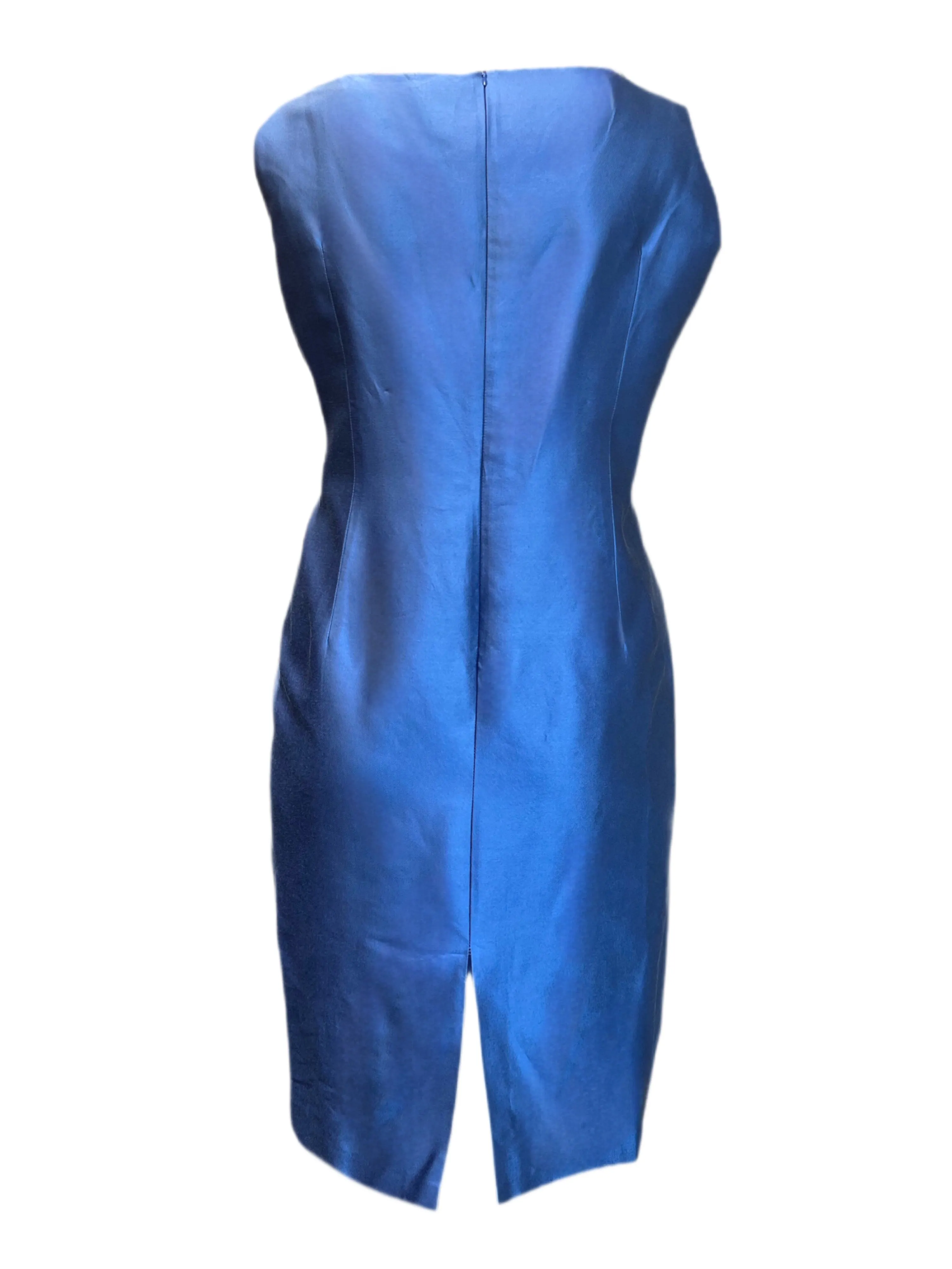 Marina Rinaldi Women's Blue Didone Sleeveless Sheath Dress Size 18W/27 NWT