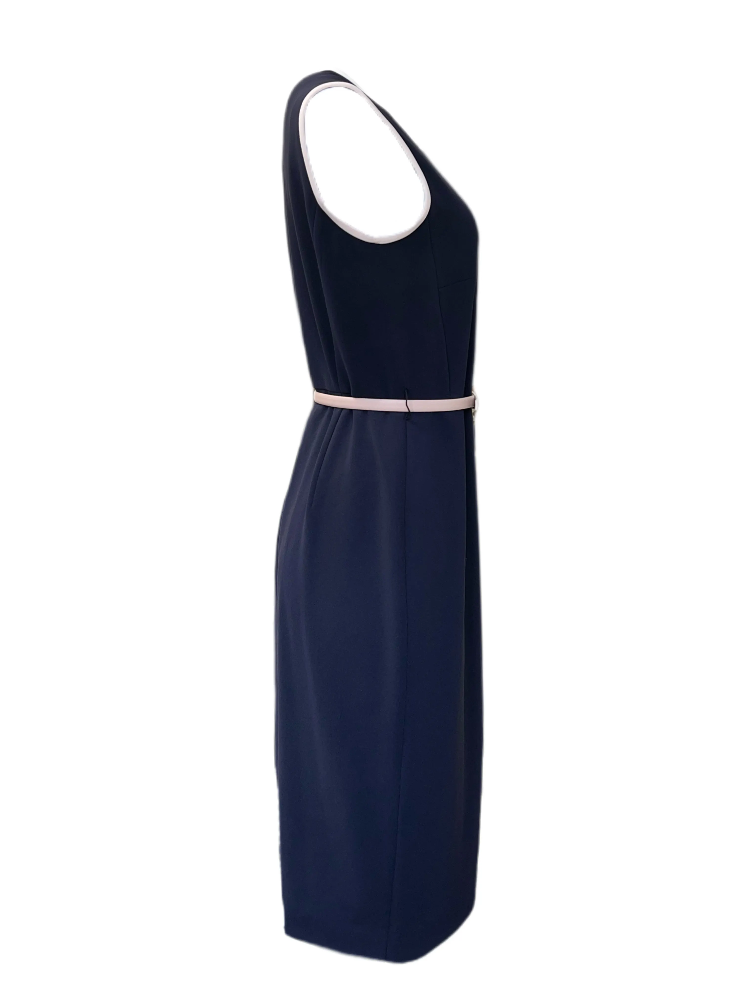 Max Mara Women's Blu Marino Farad Sleeveless Sheath Dress Size 10 NWT