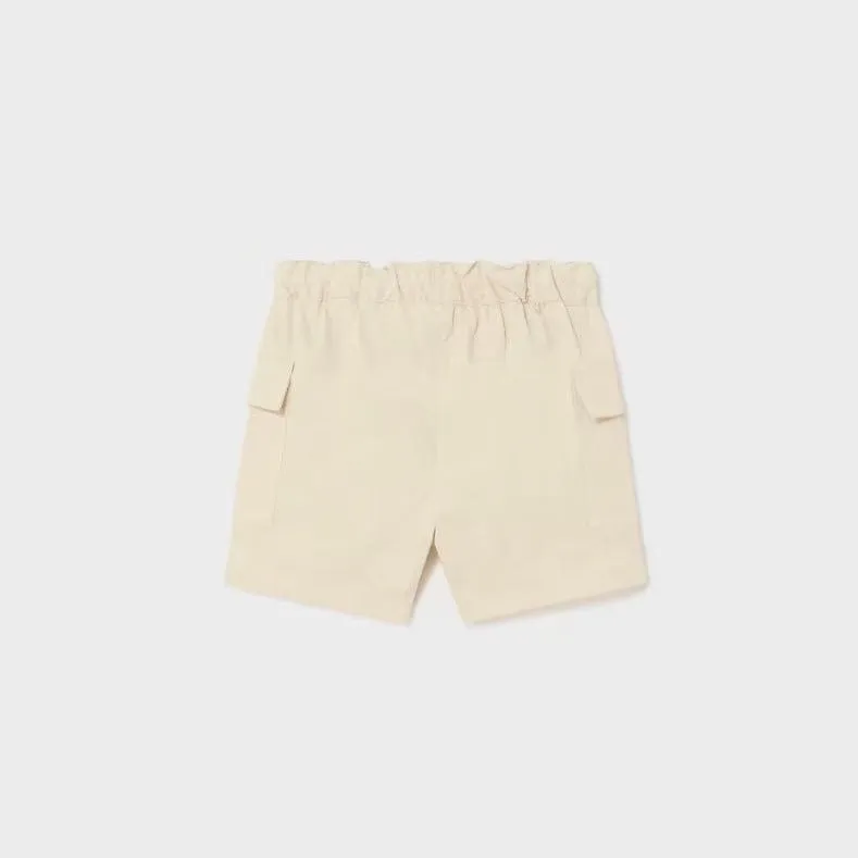 Mayoral Beige Bermuda Cargo Shorts