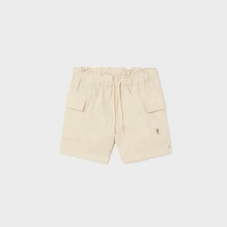Mayoral Beige Bermuda Cargo Shorts