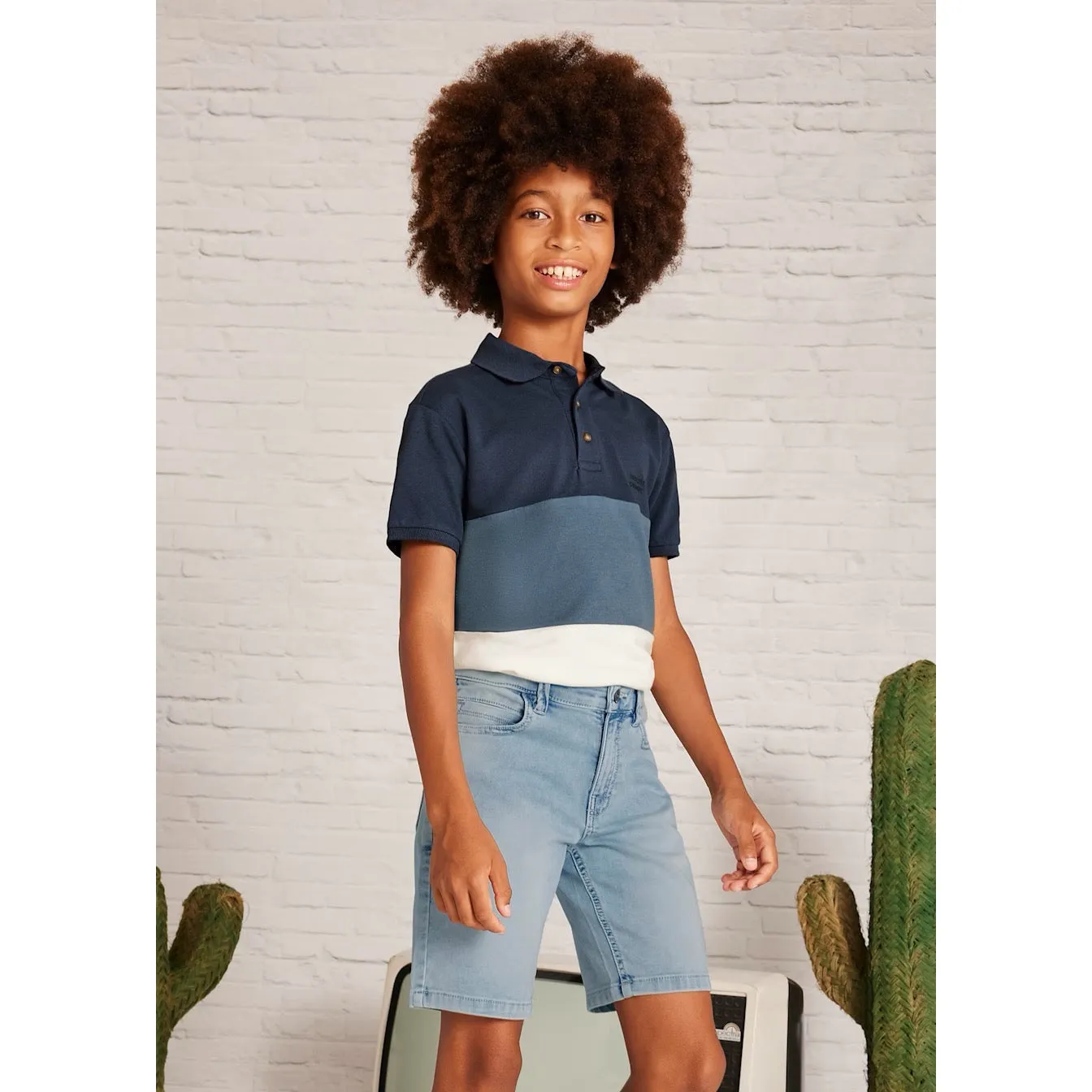 Mayoral Older Boys Bleach Denim Shorts 6203