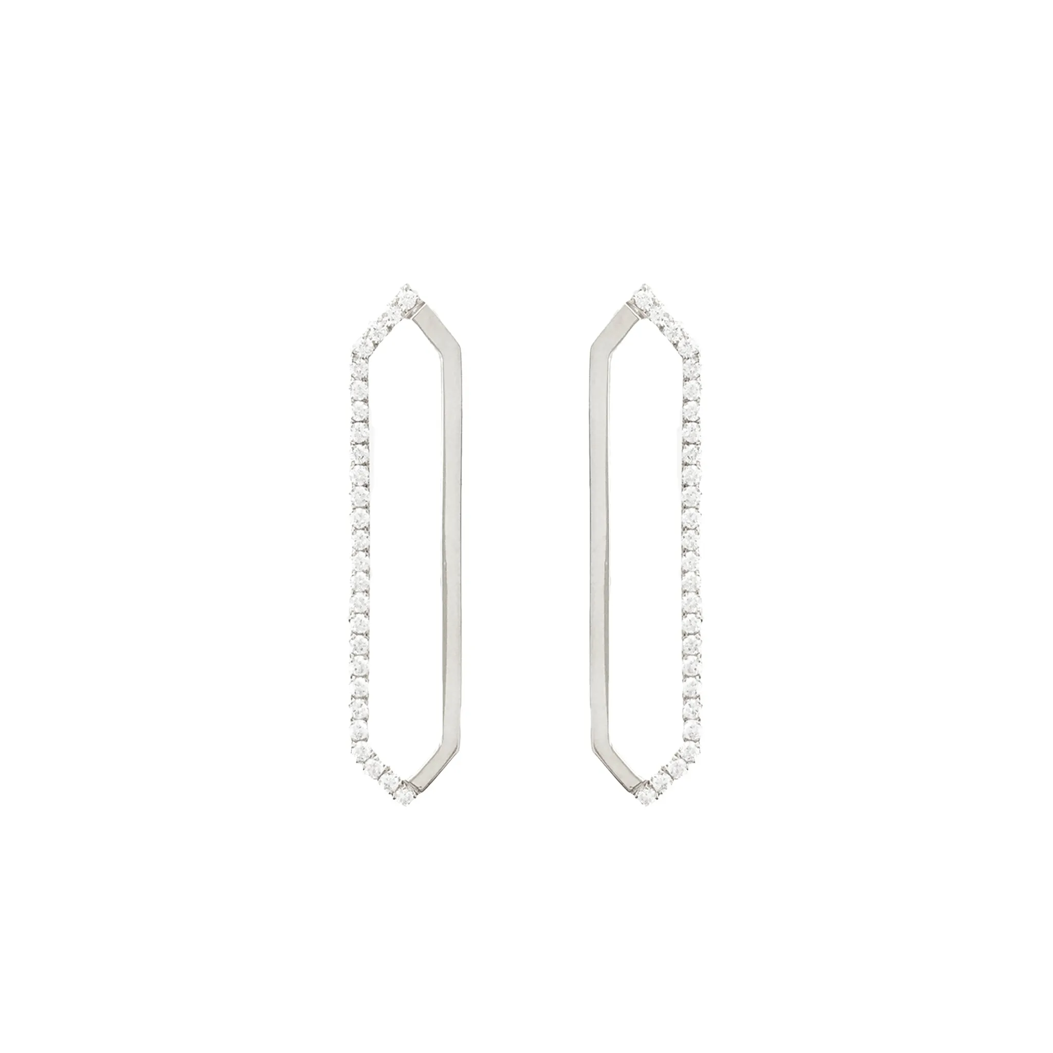 Me & You Earrings | White Gold