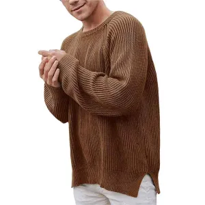 Men's  Pullover Sweater Slim Fit Winter Casual Chunky Ribbed Knit Twisted Long Sleeve Sweaters G010