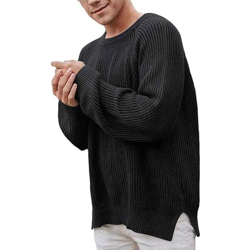 Men's  Pullover Sweater Slim Fit Winter Casual Chunky Ribbed Knit Twisted Long Sleeve Sweaters G010