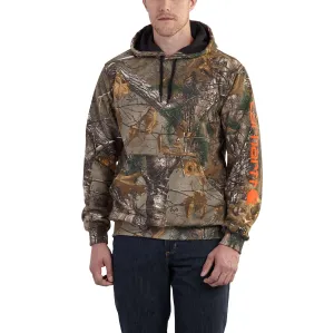 Midweight Camo Sleeve Logo Hooded Sweatshirt