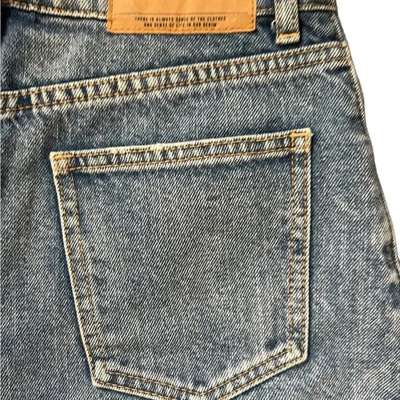 Moussy High Waisted Frayed Hem Cut Off Denim Shorts Size 2