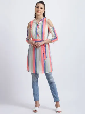 Multi Colored Striped Tunic