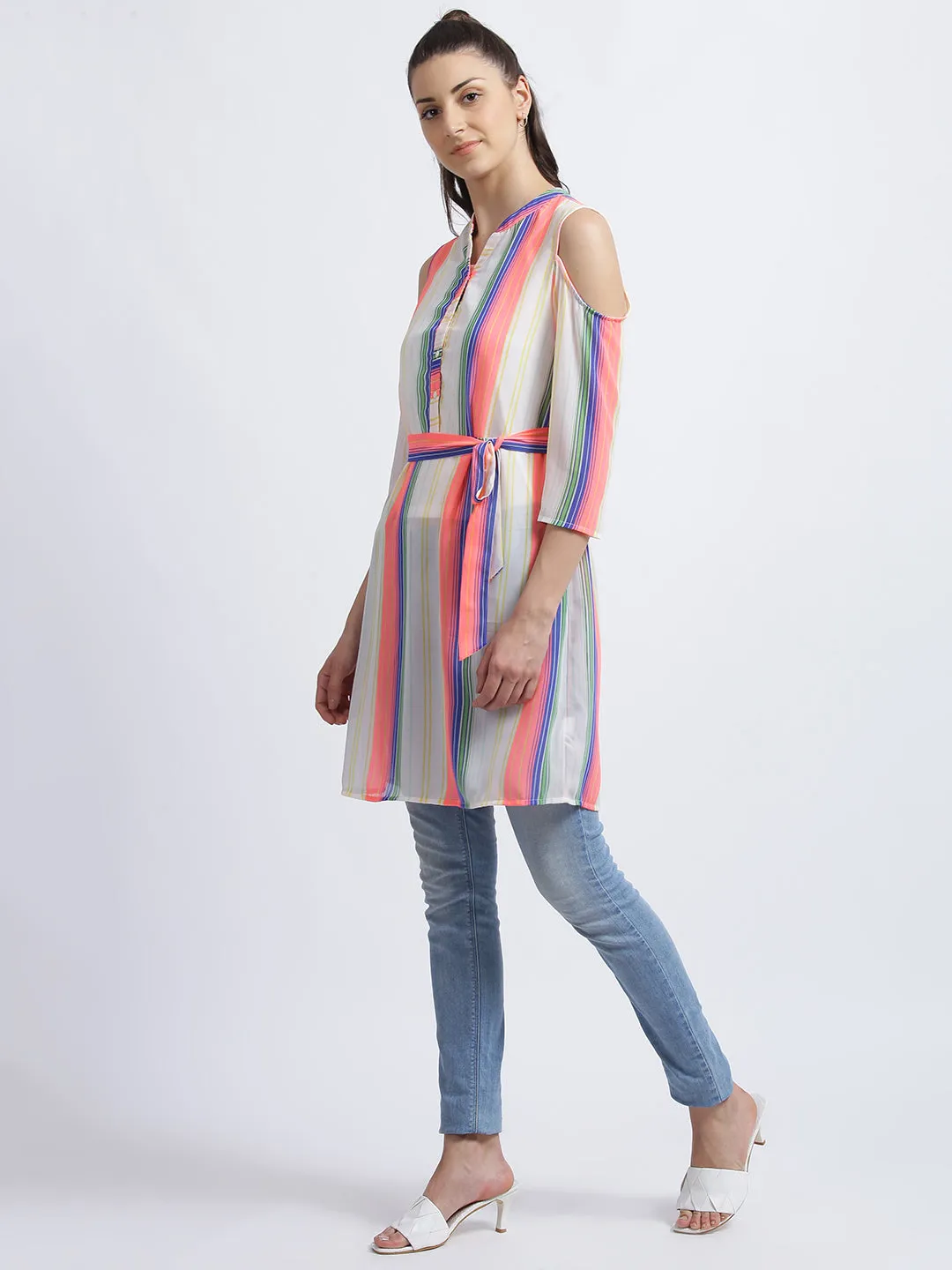 Multi Colored Striped Tunic