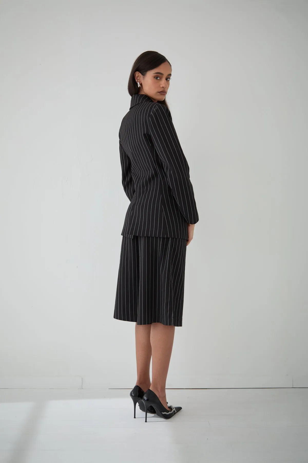 NADINE pinstripe bermuda shorts