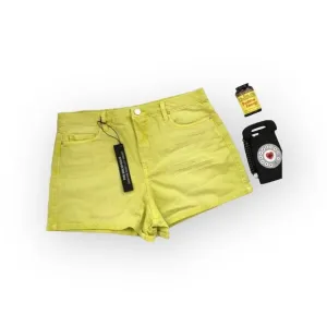 new Blank NYC ★ The Solid Gold Stretch Denim Short ★ Assid Lime Neon Yellow ★ 31