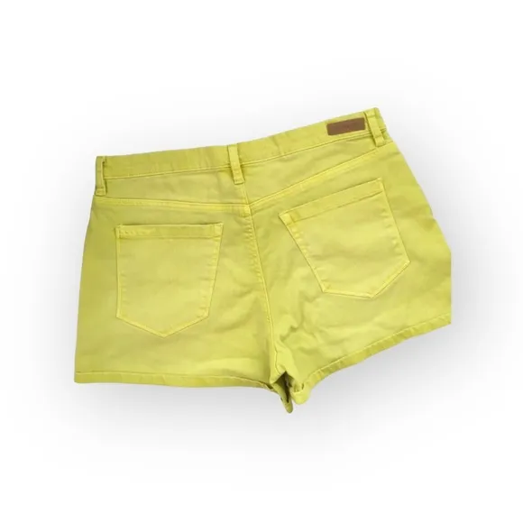 new Blank NYC ★ The Solid Gold Stretch Denim Short ★ Assid Lime Neon Yellow ★ 31