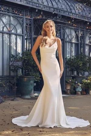 NOX ANABEL JE954 Cowl Minimalist Mermaid Wedding Dress